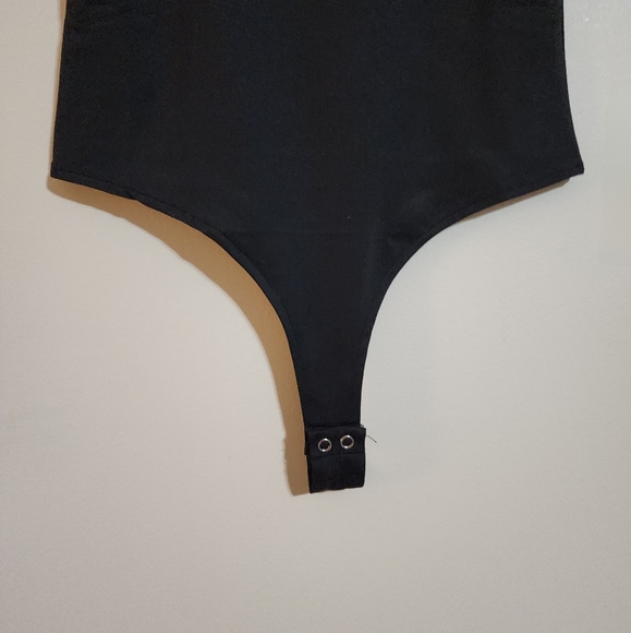 NWT Sexy Black Sleeveless Thong Bodysuit Tank Top Women's Size Small - Picture 9 of 11